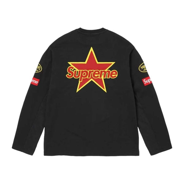 Supreme Vanson Leathers Long Sleeve Tee Black by Supreme - NWAHYPE No.1 for streetwear T-Shirts in USA