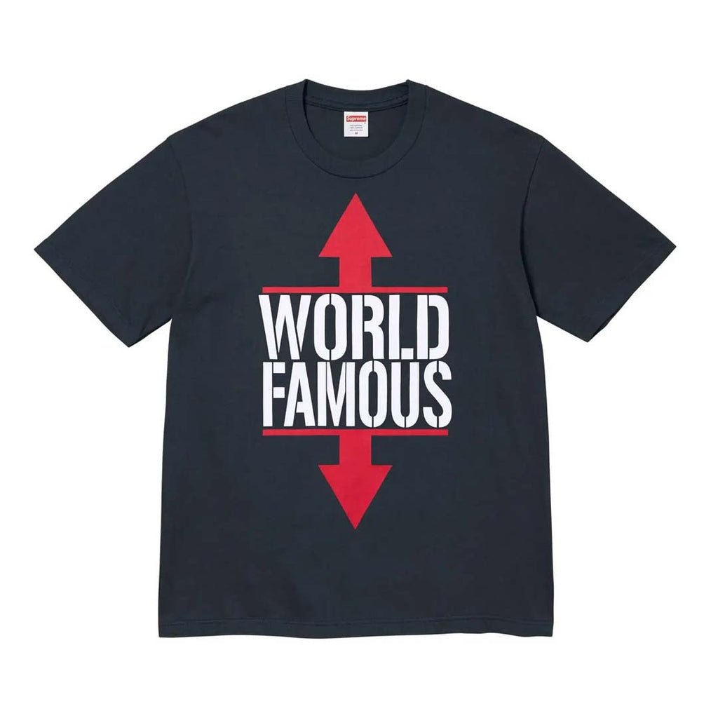 Supreme World Famous Tee Navy by Supreme - NWAHYPE No.1 for streetwear T-Shirts in USA