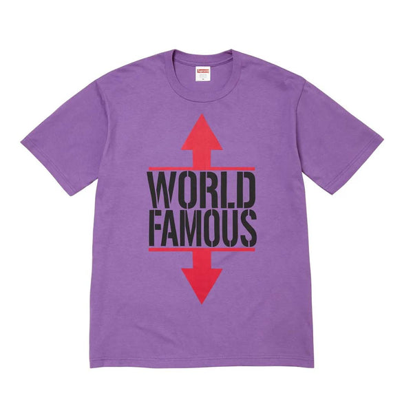 Supreme World Famous T-Shirt in Purple - Stylish & Trendy – NWAHYPE