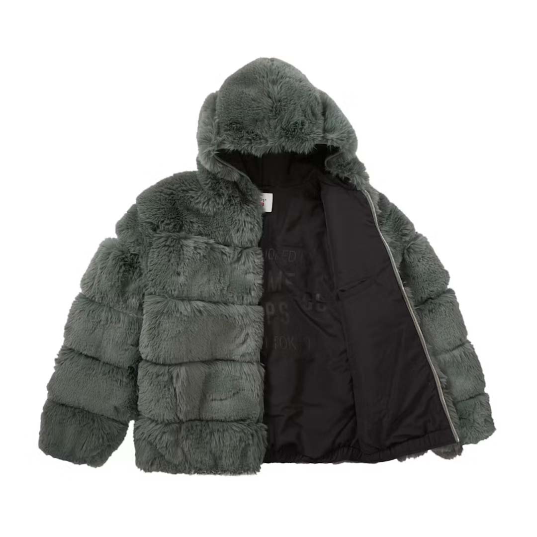 Supreme WTAPS Faux Fur Hooded Jacket Green by Supreme - NWAHYPE No.1 for streetwear Hoodies in USA