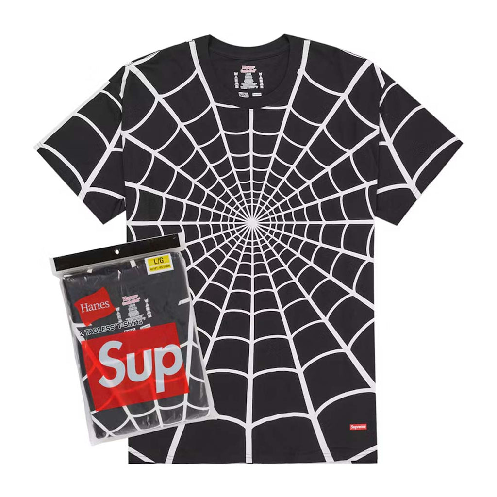 Supreme x Hanes Spider-Man Tagless Tees (2 Pack) 'Black' by Supreme - NWAHYPE No.1 for streetwear T-Shirts in USA