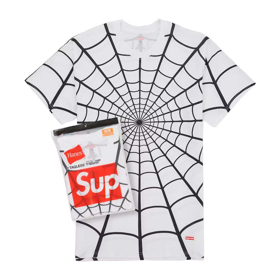 Supreme x Hanes Spider-Man Tagless Tees (2 Pack) 'White' by Supreme - NWAHYPE No.1 for streetwear T-Shirts in USA