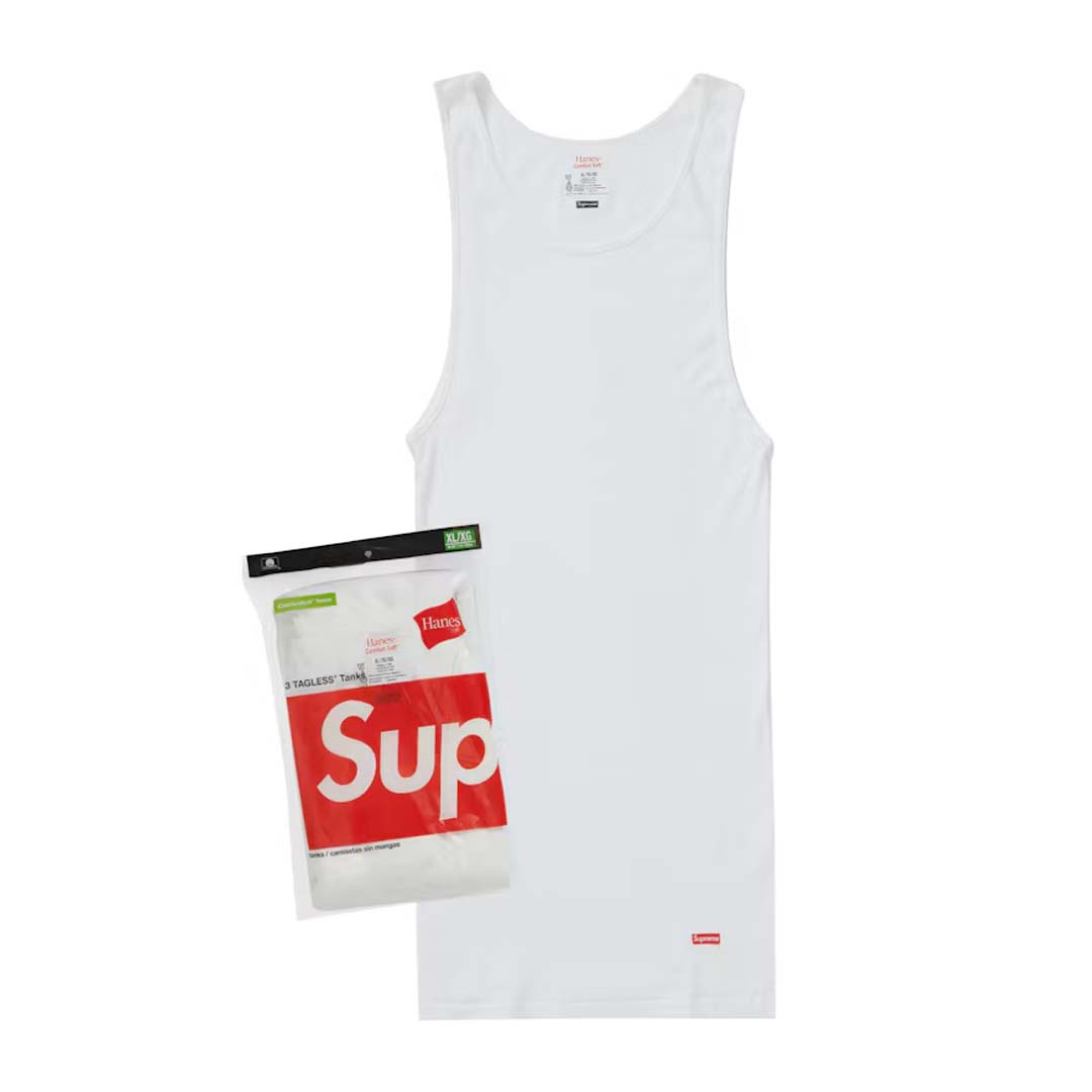 Supreme x Hanes Tank Tops (3 Pack) 'White' by Supreme - NWAHYPE No.1 for streetwear T-Shirts in USA