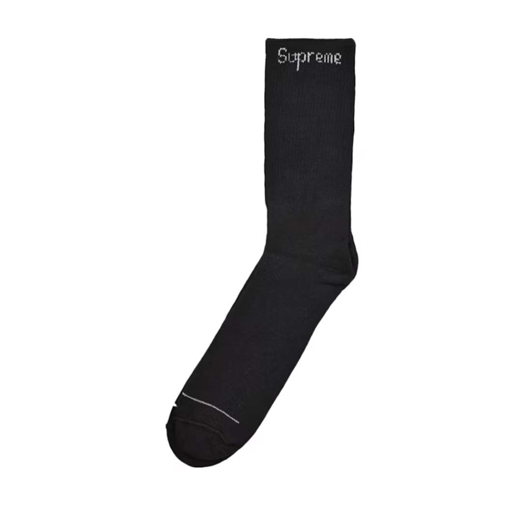 Supreme x MM6 Maison Margiela x Hanes Crew Socks (1 Pack) 'Black' by Supreme - NWAHype No.1 for streetwear Accessories in USA