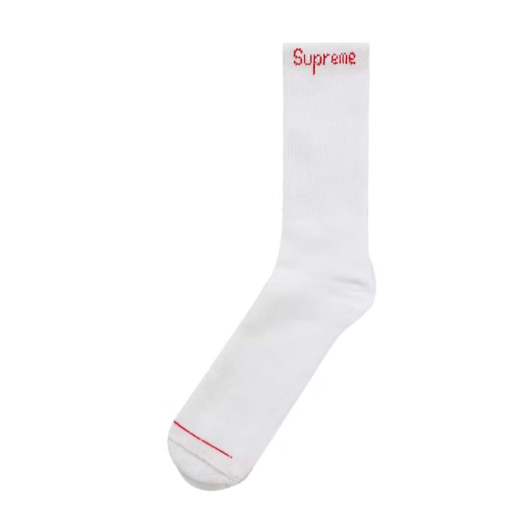 Supreme x MM6 Maison Margiela x Hanes Crew Socks (1 Pack) 'White' by Supreme - NWAHype No.1 for streetwear Accessories in USA
