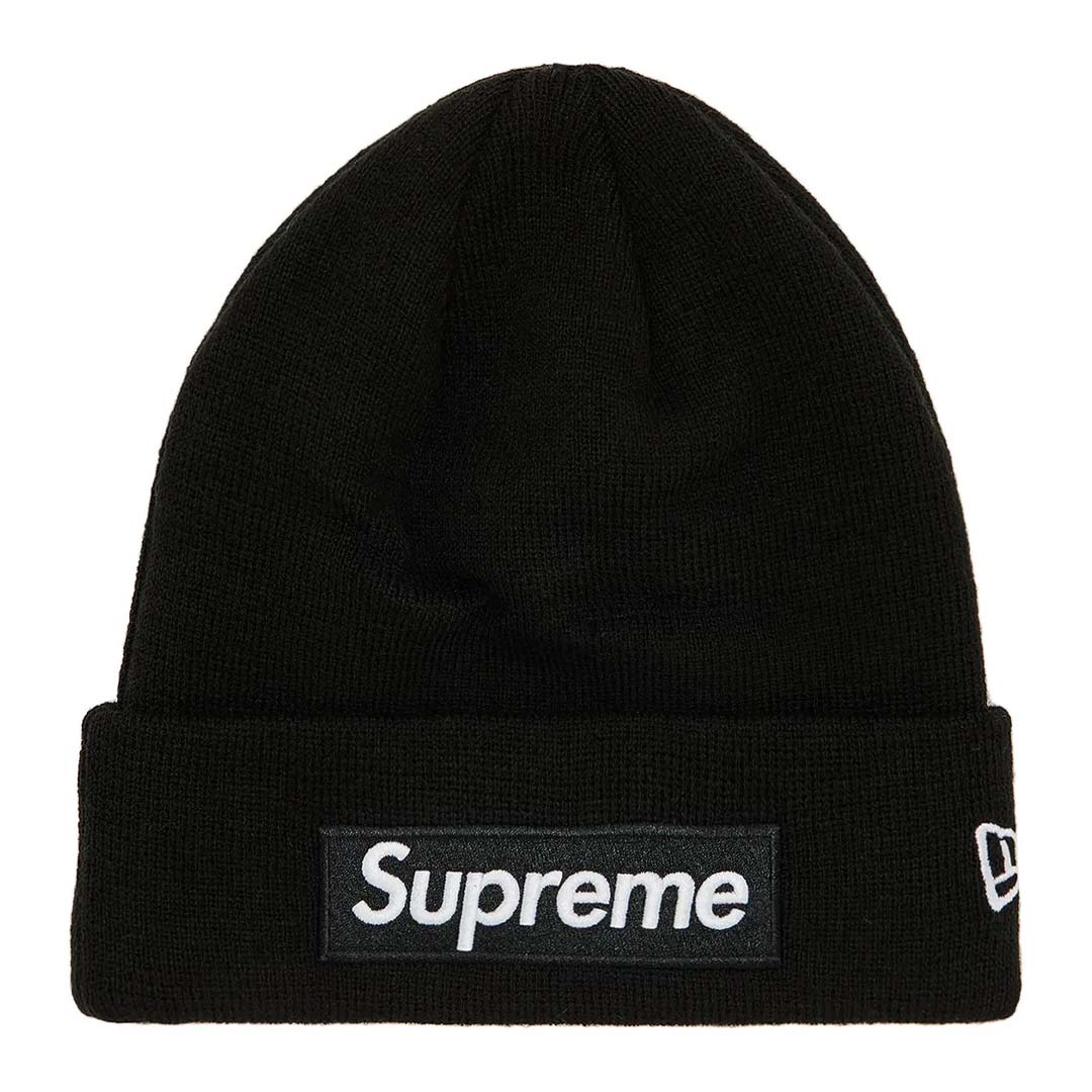 Supreme x New Era Box Logo Beanie 'Black' by Supreme - NWAHype No.1 for streetwear Beanies in USA