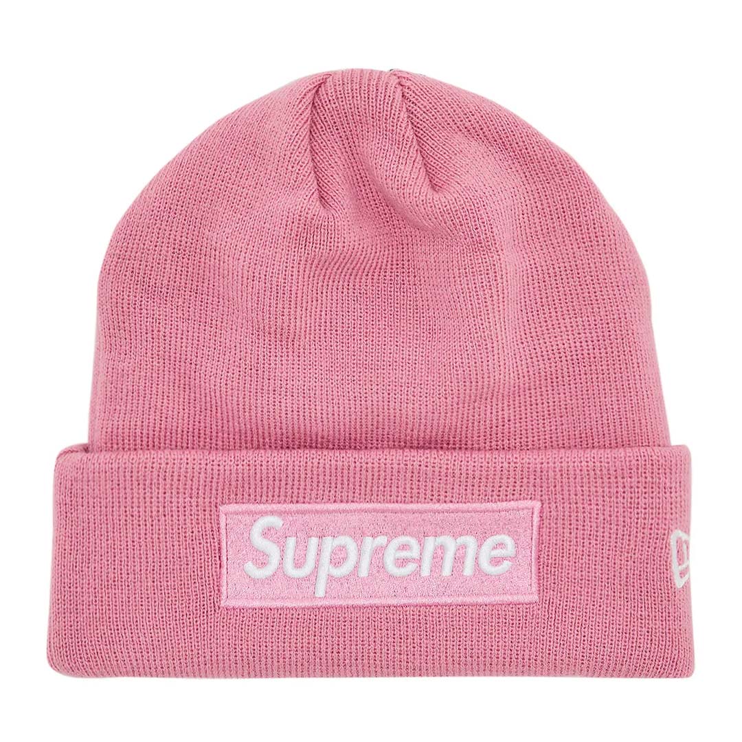Supreme x New Era Box Logo Beanie 'Dusty Pink' by Supreme - NWAHype No.1 for streetwear Beanies in USA