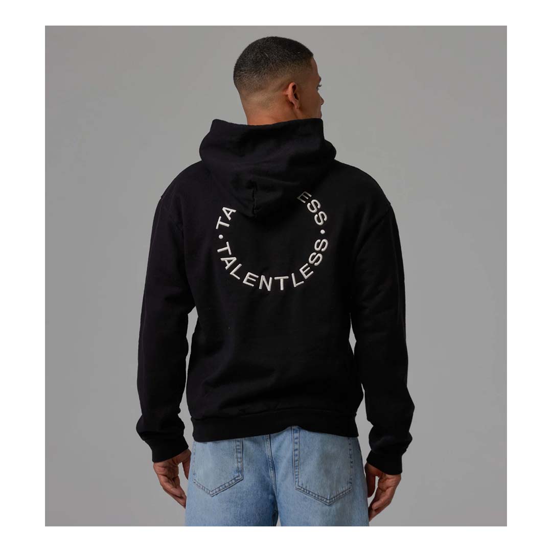 Talentless Heavyweight Circle Logo Embroidered Hoodie Black Bone by Talentless - NWAHype 1 for streetwear Hoodies in USA