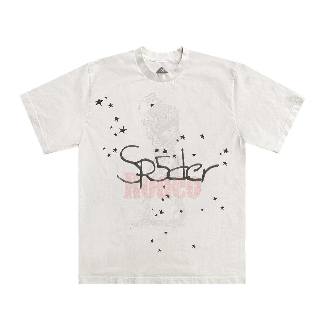 Travis Scott Cactus Jack x Sp5der Days Before Rodeo II Tee White by Travis Scott - NWAHype 1 for streetwear T-Shirts in USA