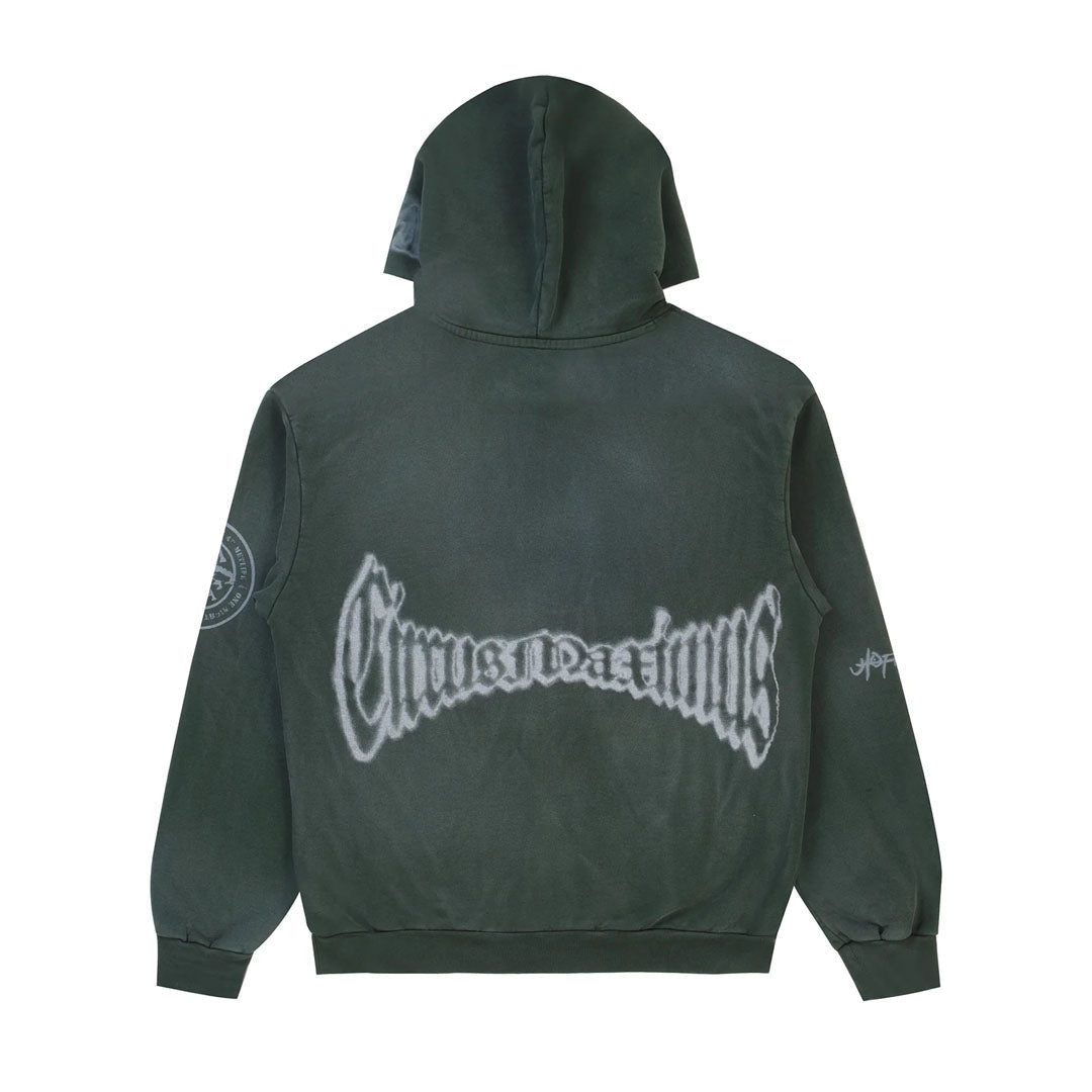 Travis Scott Metlife Flag Hoodie Washed Green by Travis Scott - NWAHype 1 for streetwear Hoodies in USA