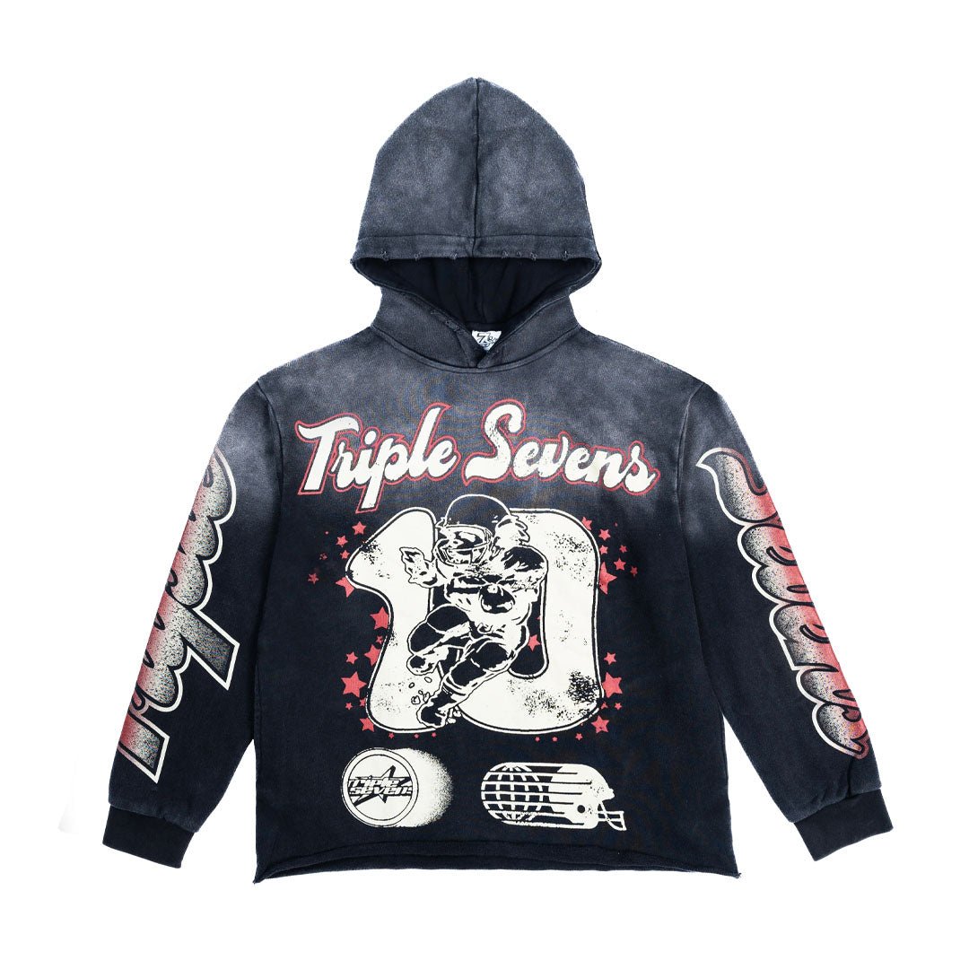 Triple Sevens All Star Hoodie Vintage Black by Triple Sevens - NWAHype 1 for streetwear Hoodies in USA