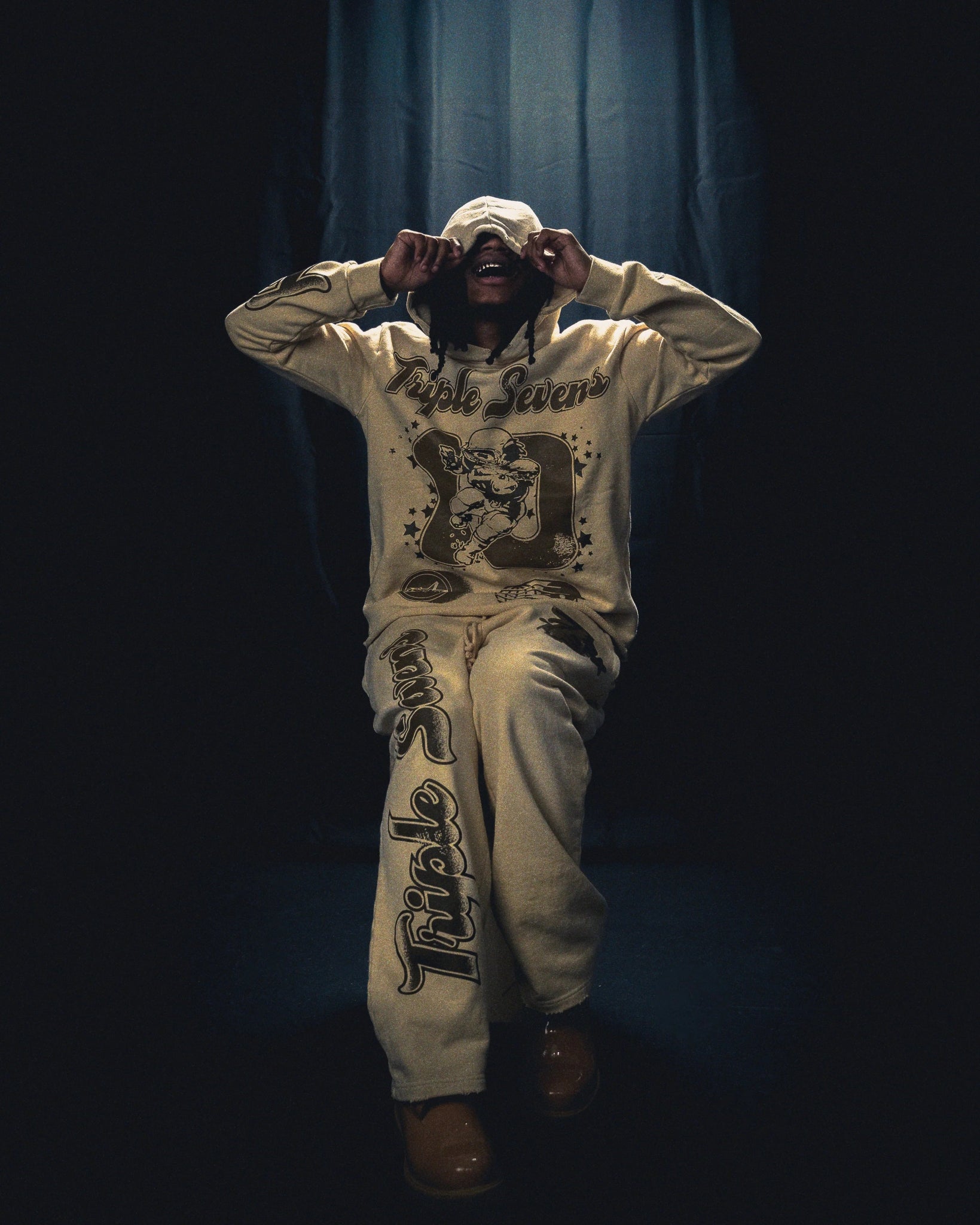 Triple Sevens All Star Sweatpants Brown Cream by Triple Sevens - NWAHype 1 for streetwear Pants in USA