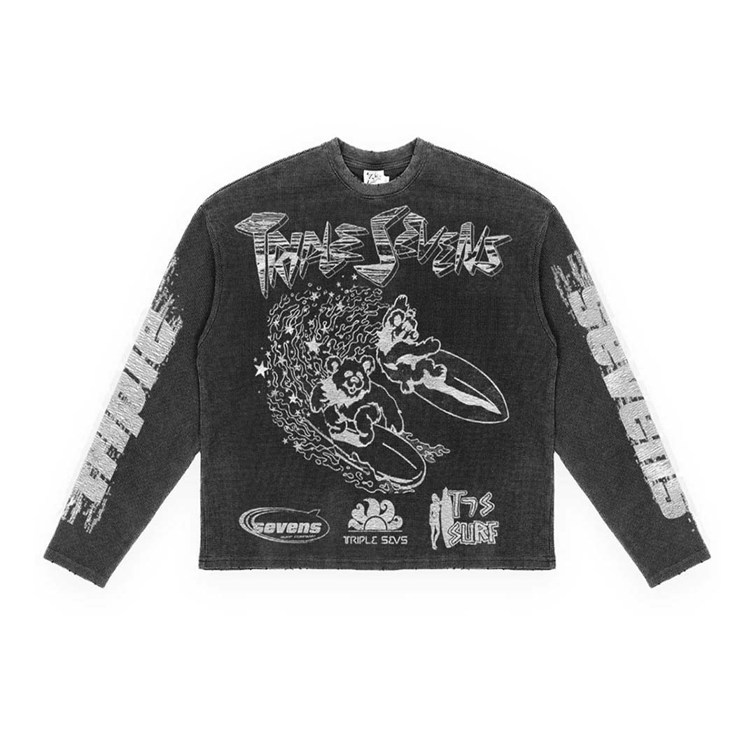 Triple Sevens All Star V2 Thermal LS Black White by Triple Sevens - NWAHYPE No.1 for streetwear T-Shirts in USA