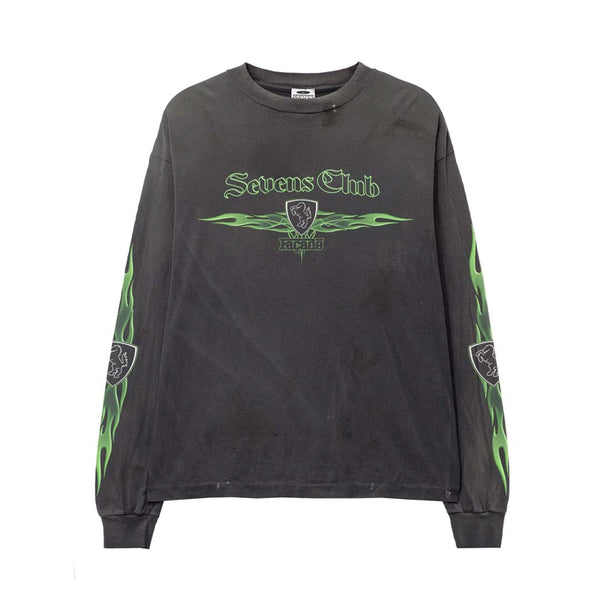 Triple Sevens Biker Long Sleeve Tee Faded Black Green by Triple Sevens - NWAHYPE No.1 for streetwear T-Shirts in USA