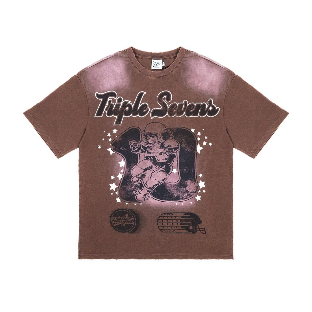 Triple Sevens Football Brown Tee by Triple Sevens - NWAHype 1 for streetwear T-Shirts in USA
