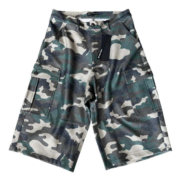Triple Sevens Leather Camo Cargo Shorts Green by Triple Sevens - NWAHYPE No.1 for streetwear Shorts in USA