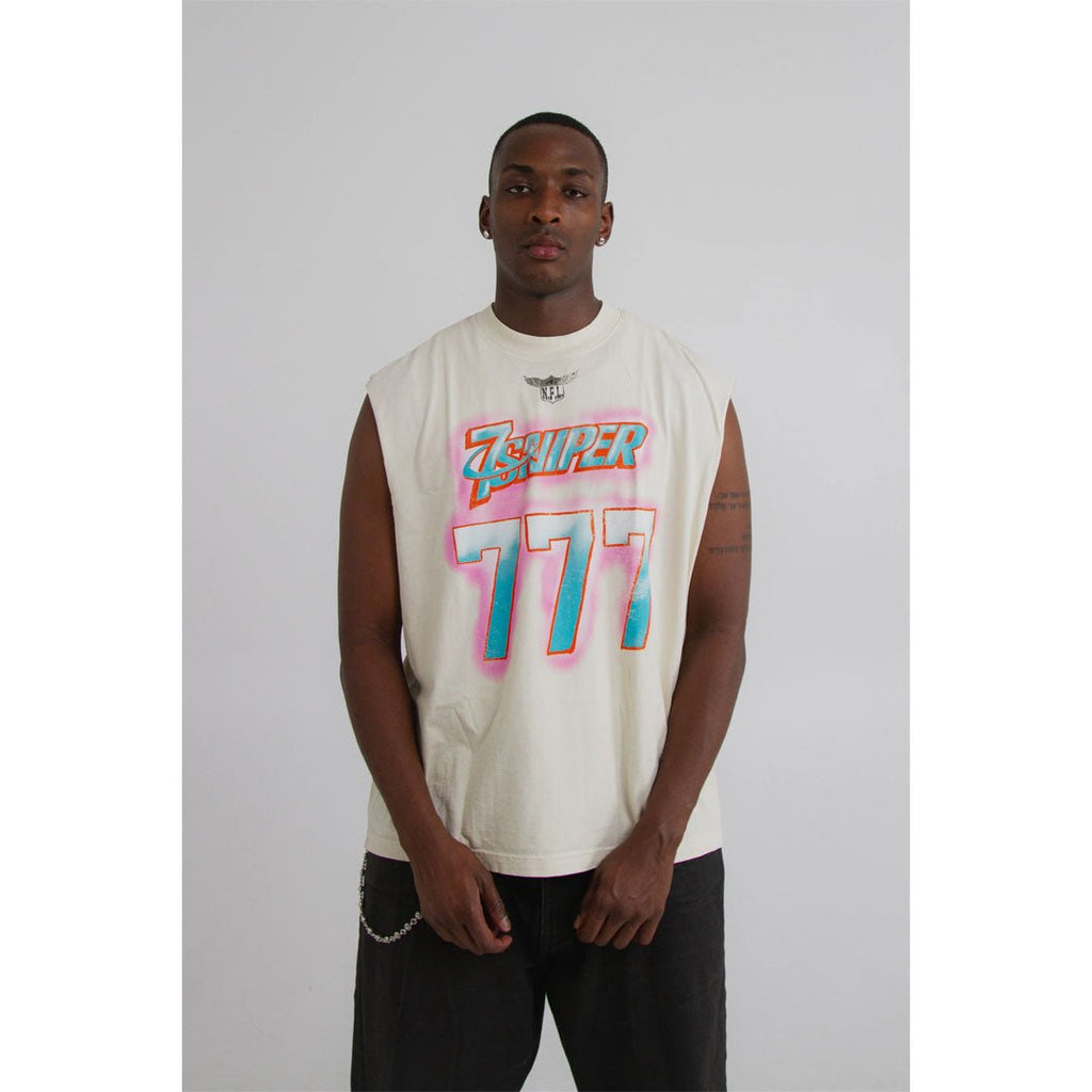 Triple Sevens NFL Sleeveless Tee Cream by Triple Sevens - NWAHype 1 for streetwear T-Shirts in USA
