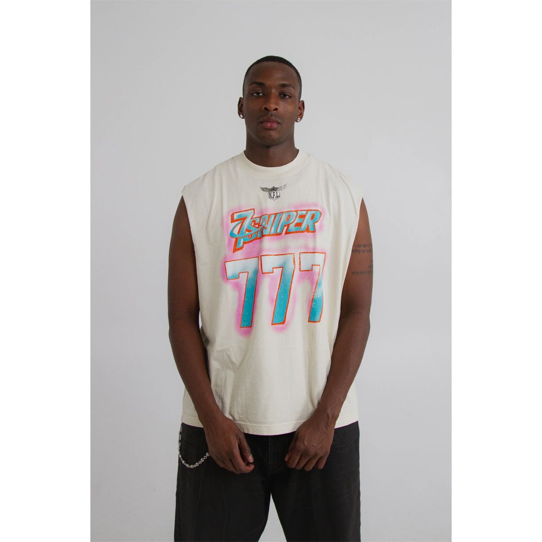Triple Sevens NFL Sleeveless Tee Cream by Triple Sevens - NWAHype 1 for streetwear T-Shirts in USA