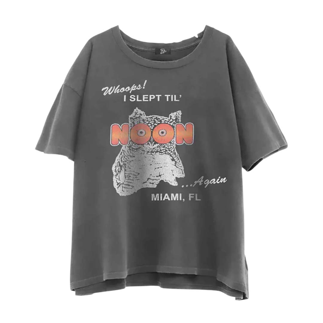 Triple Sevens Night Owl Faded Black Tee by Triple Sevens - NWAHYPE No.1 for streetwear T-Shirts in USA