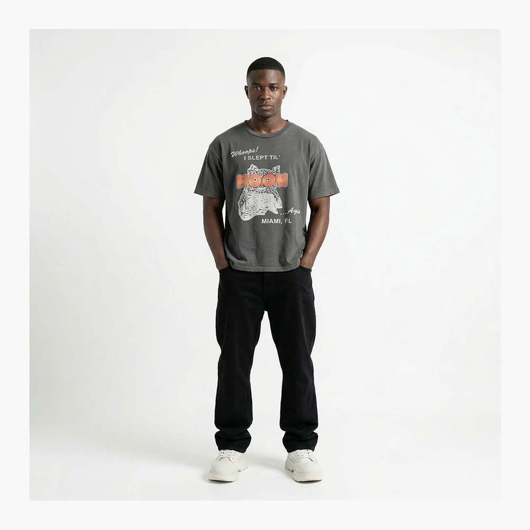 Triple Sevens Night Owl Faded Black Tee by Triple Sevens - NWAHYPE No.1 for streetwear T-Shirts in USA