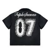 Triple Sevens Nylon Button Up Black by Triple Sevens - NWAHYPE No.1 for streetwear T-Shirts in USA