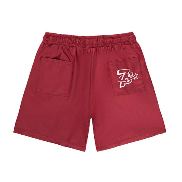 Triple Sevens Nylon Button Up Shorts Red by Triple Sevens - NWAHype 1 for streetwear T-Shirts in USA