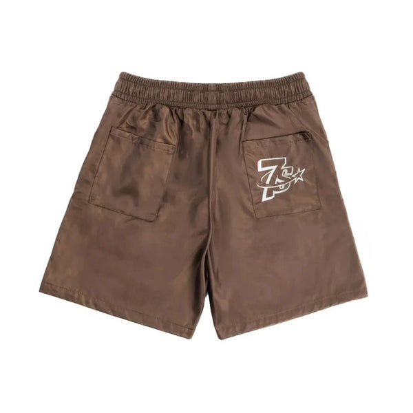 Triple Sevens Nylon Shorts Brown by Triple Sevens - NWAHype 1 for streetwear Shorts in USA
