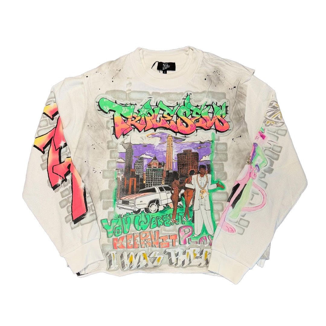 Triple Sevens Player Long Sleeve Thermal White Tee by Triple Sevens - NWAHype 1 for streetwear T-Shirts in USA