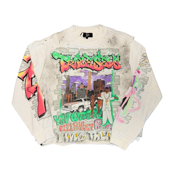Triple Sevens Player Long Sleeve Thermal White Tee by Triple Sevens - NWAHype 1 for streetwear T-Shirts in USA
