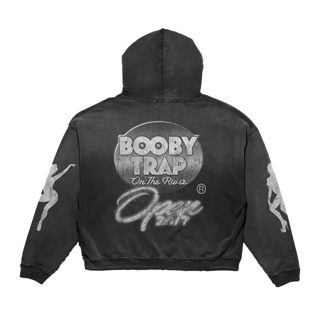 Triple Sevens Trap Hoodie Black Distressed by Triple Sevens - NWAHype 1 for streetwear Hoodies in USA