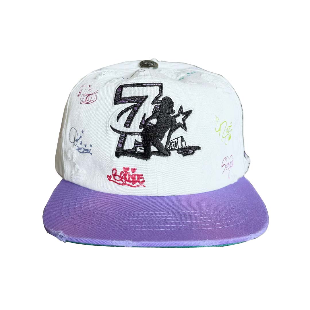 Triple Sevens Trap Logo White Snapback Hat by Triple Sevens - NWAHype 1 for streetwear Hats in USA