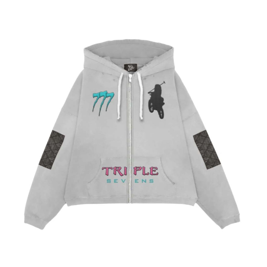 Triple Sevens Vice Grey Zip Up Hoodie by Triple Sevens - NWAHYPE No.1 for streetwear Hoodies in USA