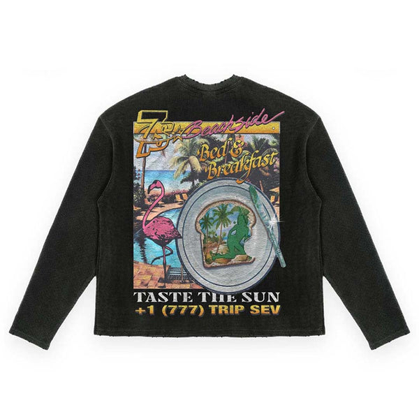 Triple Sevens Weekend Getaway Black Thermal Long Sleeve by Triple Sevens - NWAHYPE No.1 for streetwear T-Shirts in USA