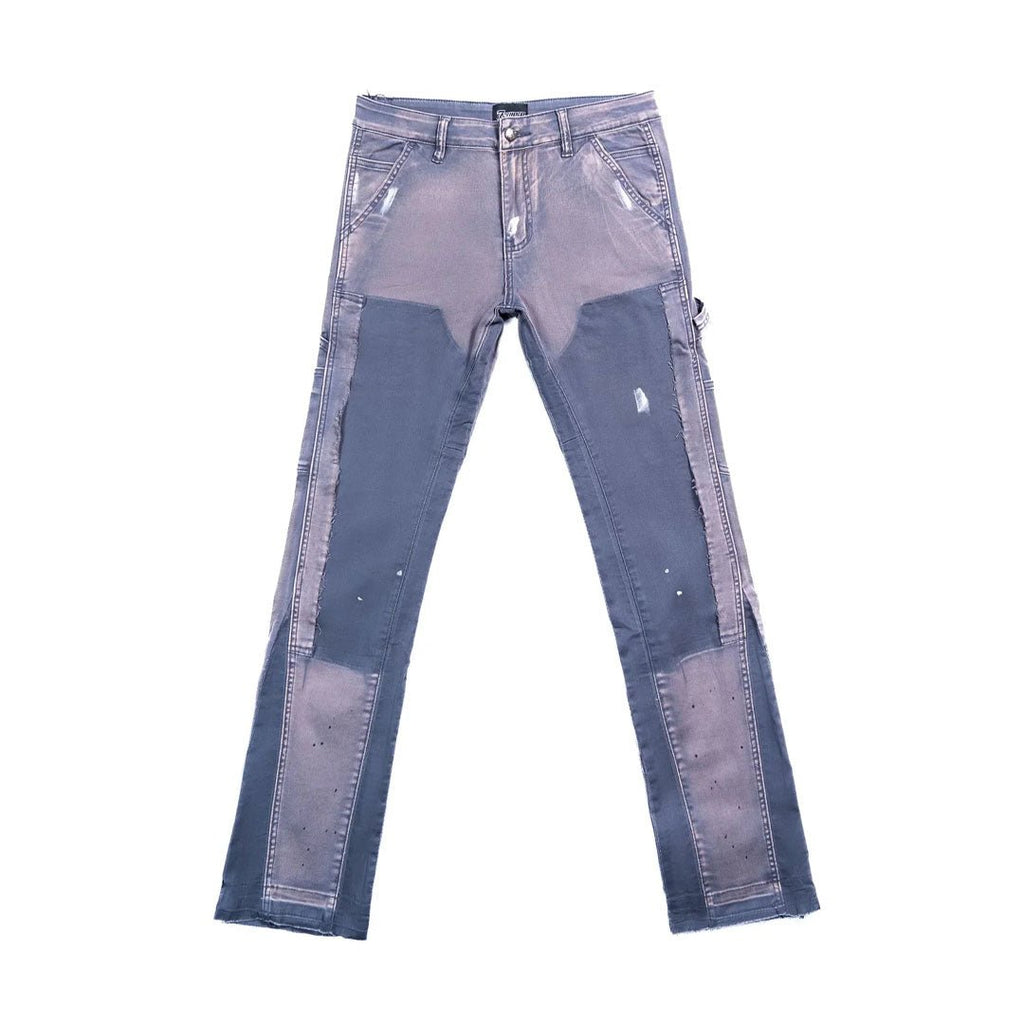 Triple Sevens x Sniper Gang Flared Denim Grey/Blue by Triple Sevens - NWAHype 1 for streetwear Pants in USA