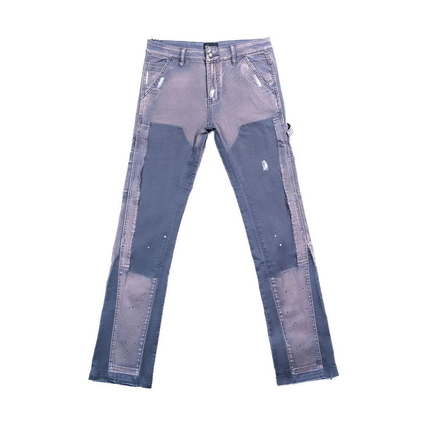 Triple Sevens x Sniper Gang Flared Denim Grey/Blue by Triple Sevens - NWAHype 1 for streetwear Pants in USA