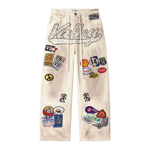 Vale Forever 1980s Painters Baggy Pants 'Cream' by Vale Forever - NWAHYPE No.1 for streetwear Pants in USA