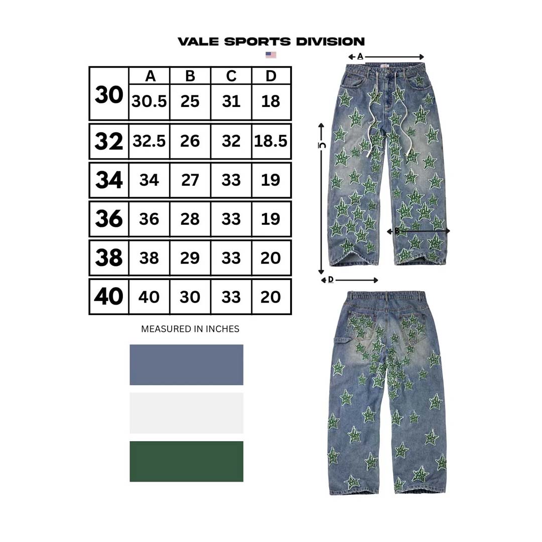 Vale Forever Allstar Blue Denim Jeans by Vale Forever - NWAHYPE No.1 for streetwear Pants in USA