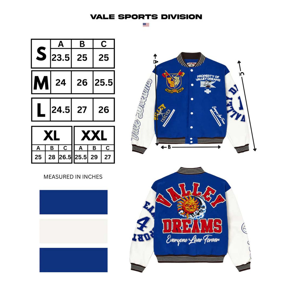 Vale Forever Alumni Varsity Jacket Blue by Vale Forever - NWAHype No.1 for streetwear Hoodies in USA