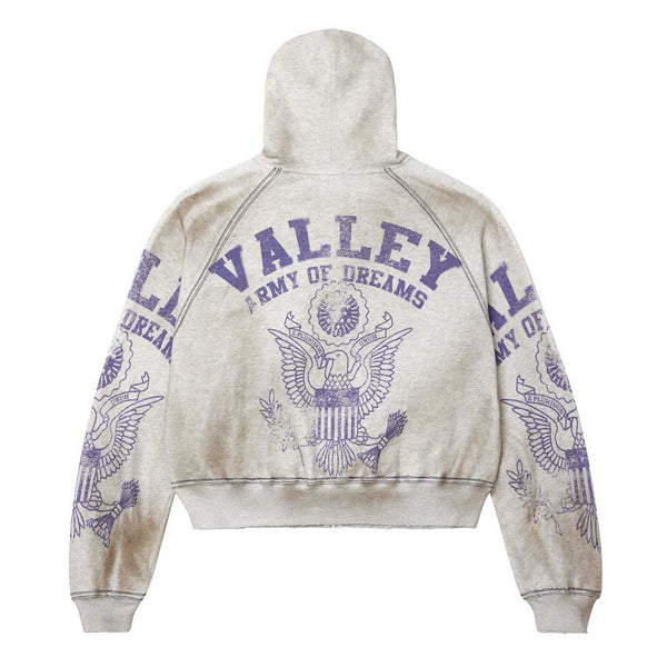 Vale Forever Army Zip Up Hoodie Grey by Vale Forever - NWAHYPE No.1 for streetwear Hoodies in USA