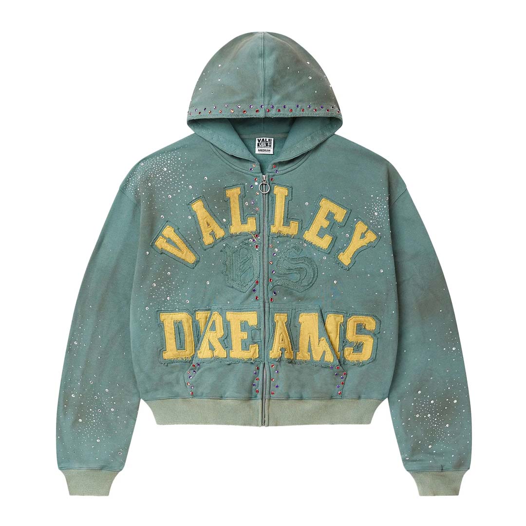 Vale Forever Bank Zip Up Hoodie 'Dark Mint' by Vale Forever - NWAHype No.1 for streetwear Hoodies in USA