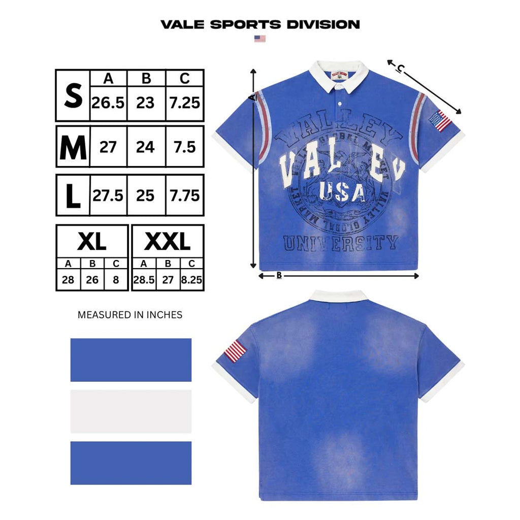 Vale Forever Berlin Polo Tee Blue Red White by Vale Forever - NWAHYPE No.1 for streetwear T-Shirts in USA