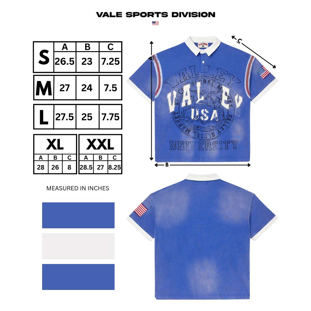 Vale Forever Berlin Polo Tee Blue Red White by Vale Forever - NWAHYPE No.1 for streetwear T-Shirts in USA