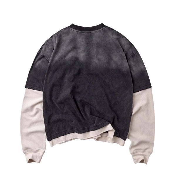Vale Forever Big Brother Long Sleeve Layered Tee Black Red by Vale Forever - NWAHYPE No.1 for streetwear T-Shirts in USA