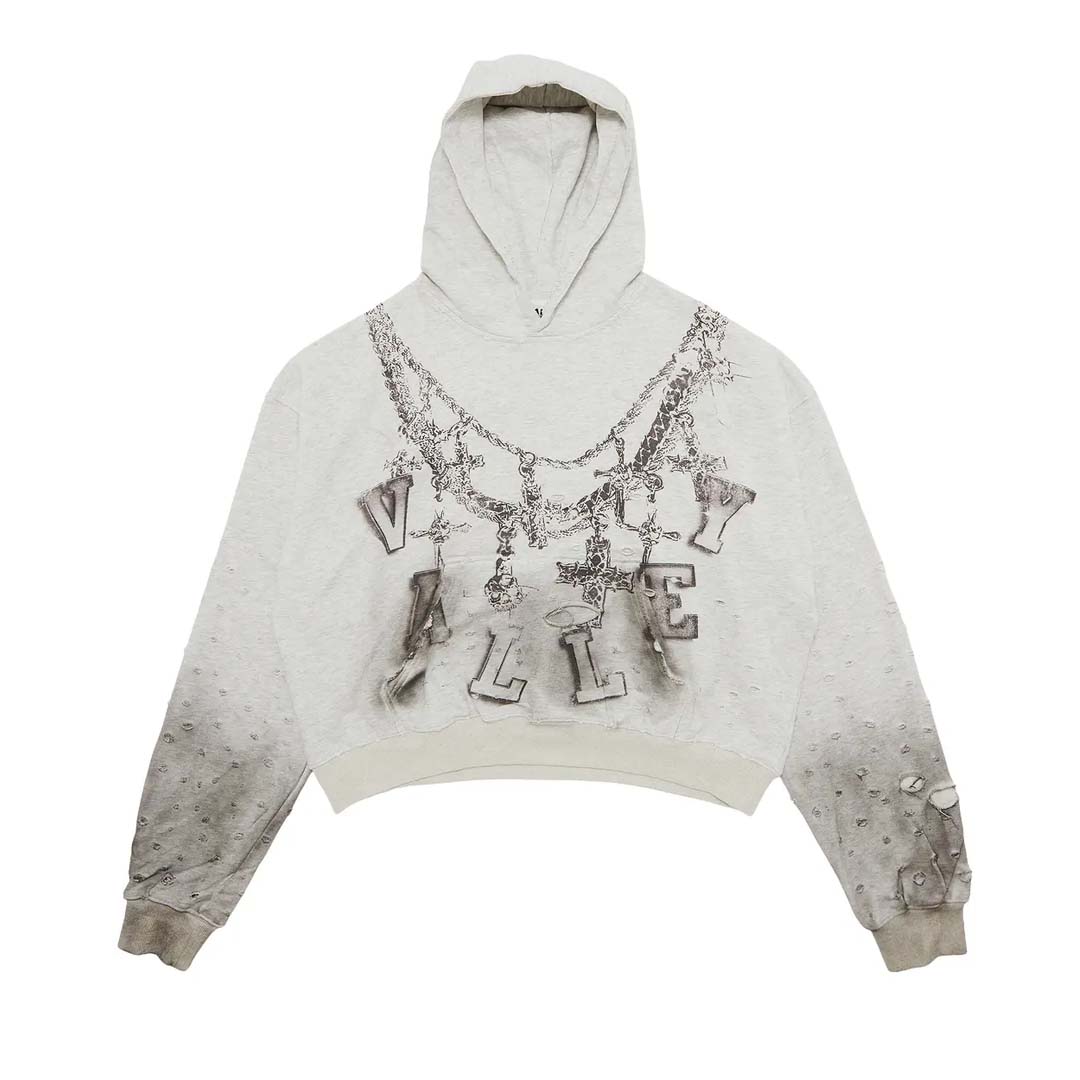 Vale Forever Big Chain Hoodie Dirty Heather Grey by Vale Forever - NWAHYPE No.1 for streetwear Hoodies in USA