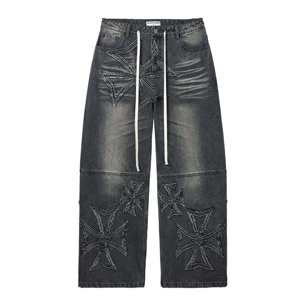 Vale Forever Black Croxx Denim Baggy Pants by Vale Forever - NWAHYPE No.1 for streetwear Pants in USA