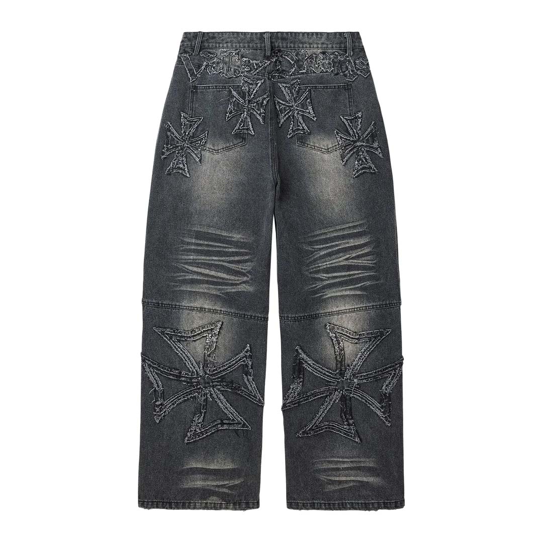 Vale Forever Black Croxx Denim Baggy Pants by Vale Forever - NWAHYPE No.1 for streetwear Pants in USA