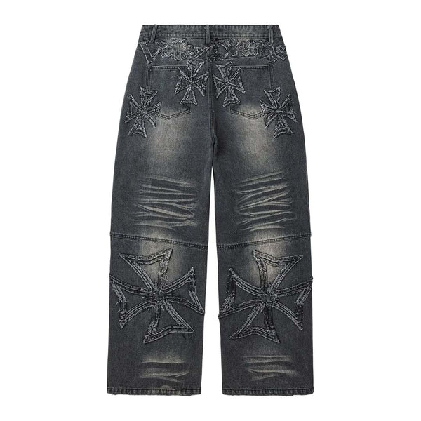 Vale Forever Black Croxx Denim Baggy Pants by Vale Forever - NWAHYPE No.1 for streetwear Pants in USA