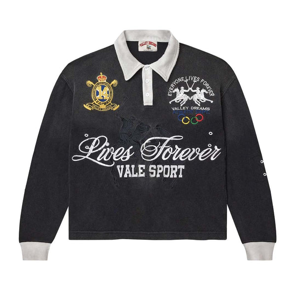 Vale Forever Blackrock Rugby Long Sleeve Black by Vale Forever - NWAHYPE No.1 for streetwear T-Shirts in USA