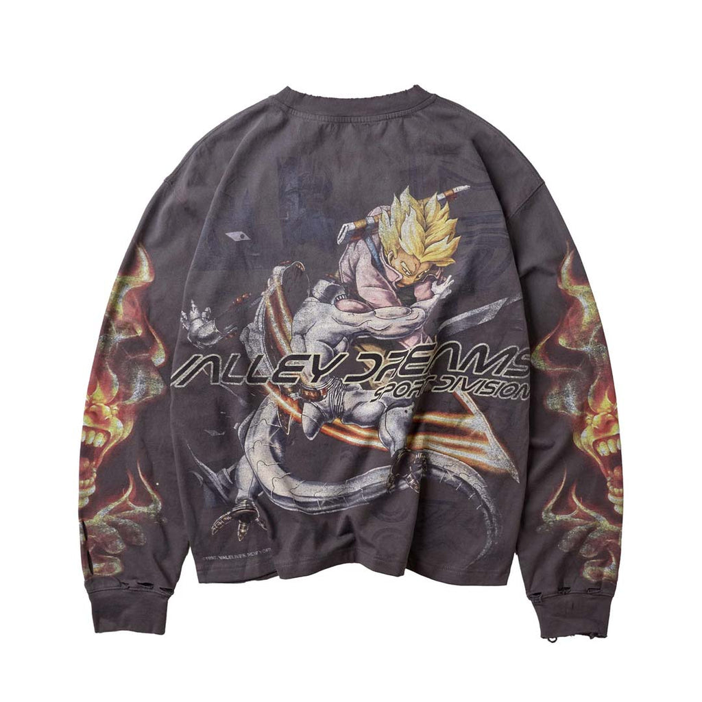 Vale Forever Budokai Long Sleeve Faded Black Tee by Vale Forever - NWAHYPE No.1 for streetwear T-Shirts in USA