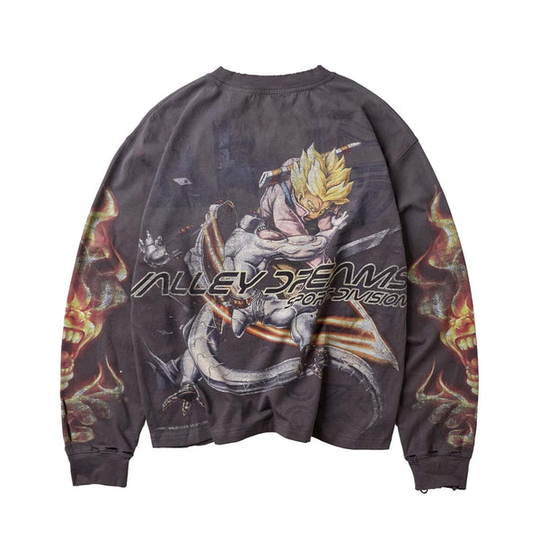 Vale Forever Budokai Long Sleeve Faded Black Tee by Vale Forever - NWAHYPE No.1 for streetwear T-Shirts in USA